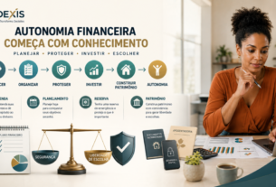 Mulher analisando seu planejamento financeiro para construir autonomia, segurança, patrimônio e liberdade de escolha