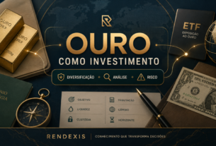 Ouro como investimento, diversificação patrimonial, ouro físico e instrumentos financeiros relacionados ao metal.
