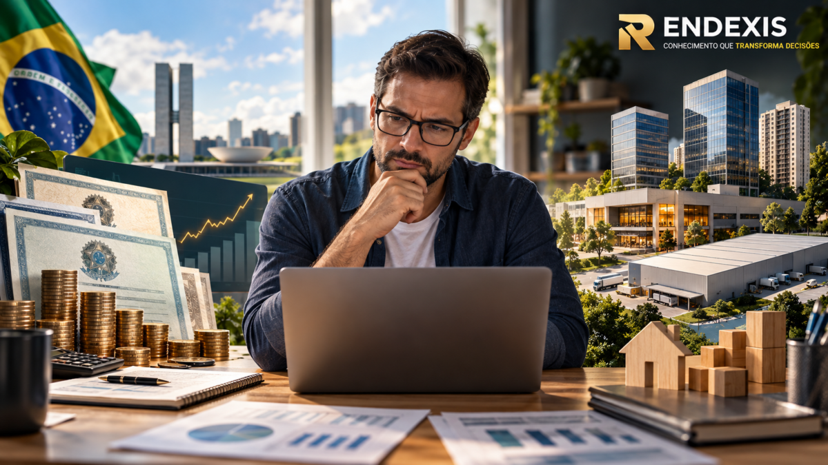 Investidor comparando Tesouro Direto e Fundos Imobiliários antes de escolher um investimento