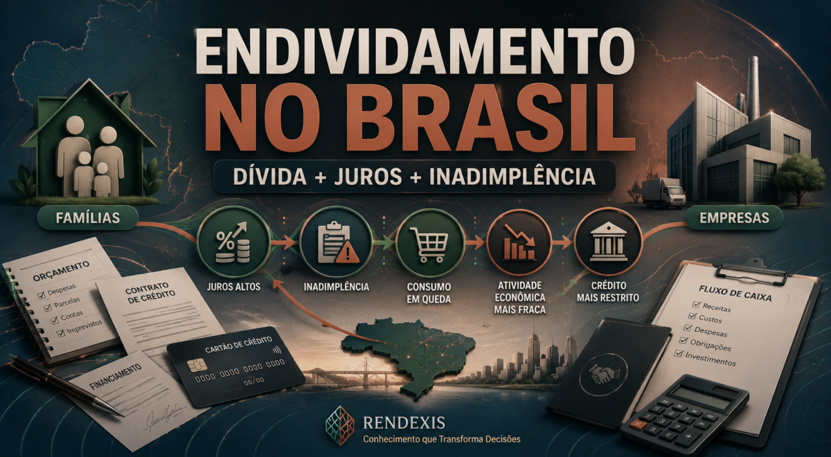 Endividamento no Brasil: famílias e empresas pressionadas por dívidas, juros e inadimplência