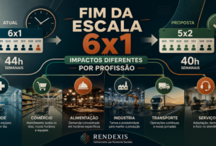 Fim da escala 6x1 e impactos diferentes por profissão nos setores de saúde, comércio, alimentação, indústria e serviços.