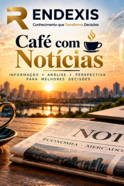 Café com Notícias RENDEXIS com notícias de economia, mercados, negócios e cenário financeiro do Brasil e do mundo.