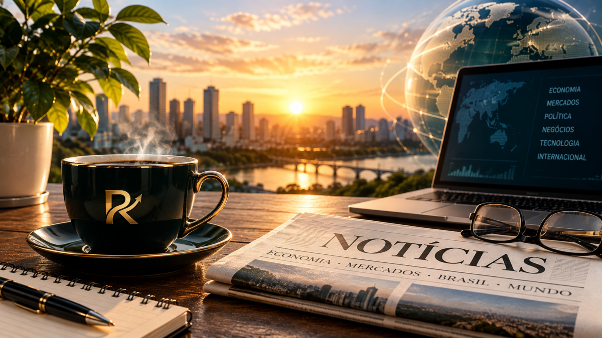 Café com Notícias RENDEXIS com panorama da economia, mercados financeiros e notícias do Brasil e do mundo.
