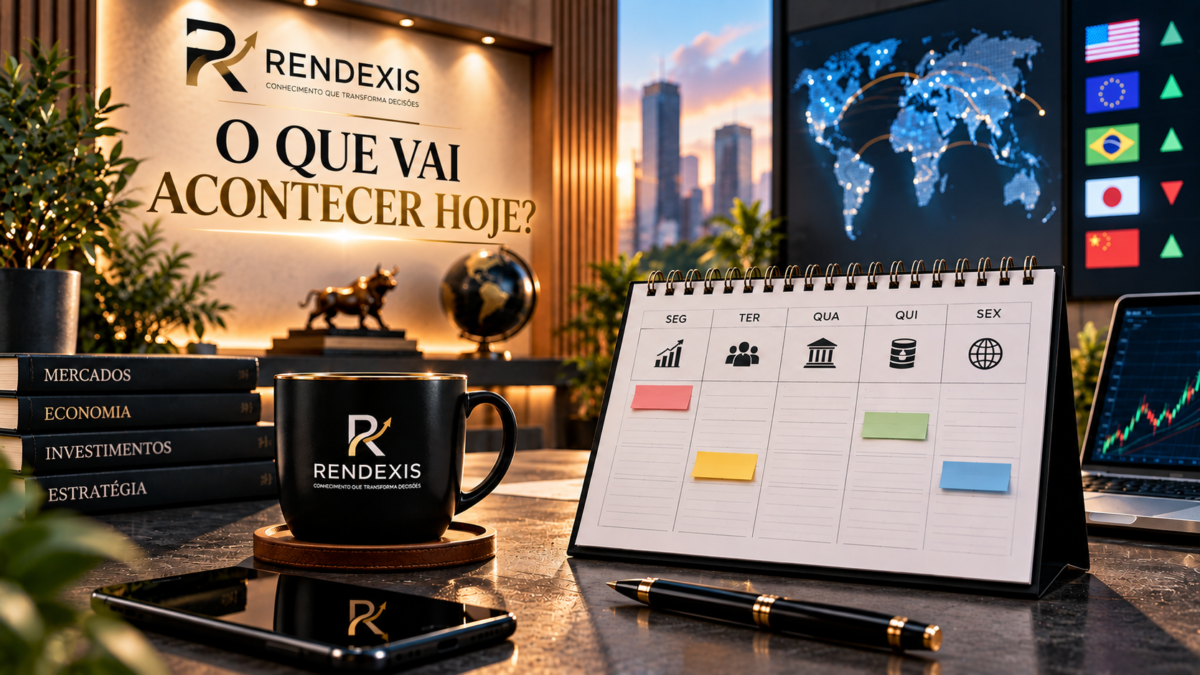 O que vai acontecer hoje na RENDEXIS com calendário econômico, eventos financeiros e indicadores dos mercados globais.